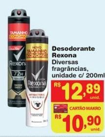 Oferta de Desodorante Rexona 200ml por R$10,9