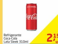 Oferta de Coca cola lata 310 ml por R$2,19