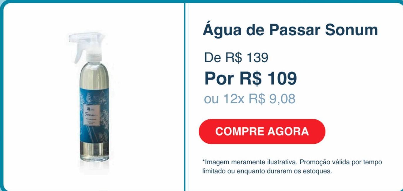 Oferta de Agua de Passar Sonum  por R$109