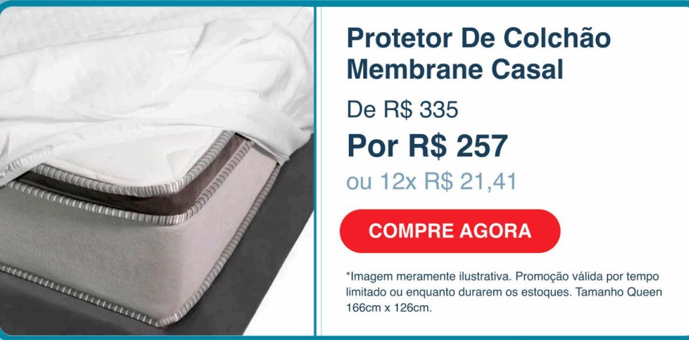 Oferta de Protetor de Colchão Membrane Casak  por R$257