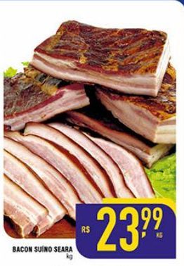 Oferta de Bacon suino Seara kg por R$23,99