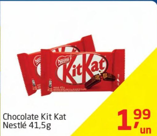 Oferta de Chocolates Kit Kat Nestlé 41.5 por R$1,99