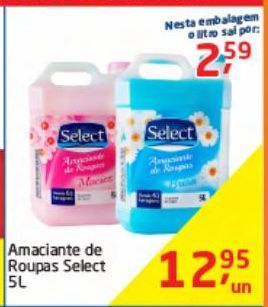 Oferta de Amaciante de Roupas Select 5L por R$12,95
