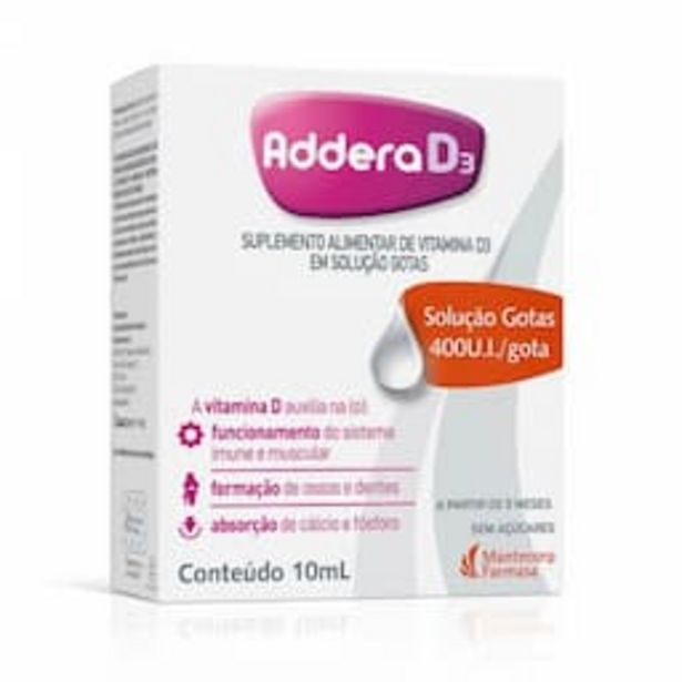 Oferta de ADDERA D3 4.00UI 10ML por R$71,99
