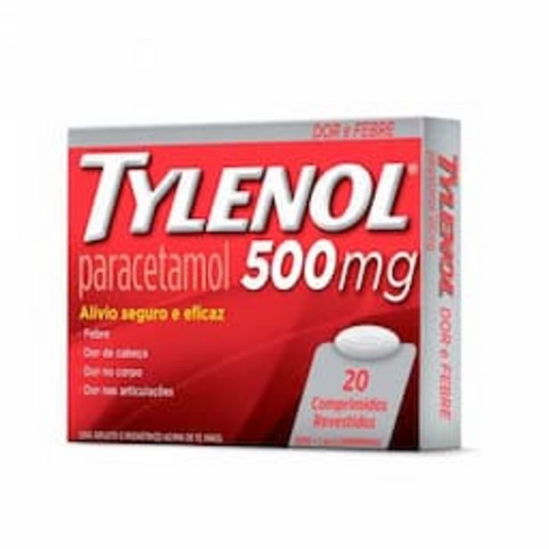 Oferta de Tylenol 500mg com 20 Comprimidos por R$23,49 em Drogasil