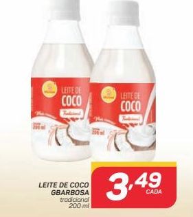 Oferta de Leite de coco gbarbosa 200ml por R$3,49