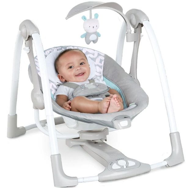 Oferta de Cadeira de Descanso Ingenuity ConvertMe Swing-2-Seat Raylan por R$1347 em Ri Happy