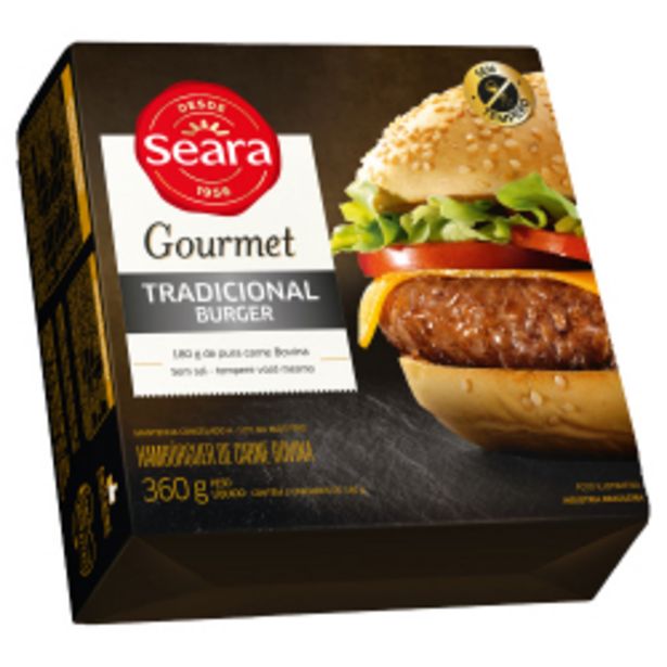 Oferta de Hambúrguer Gourmet Seara 360g por R$23,98 em Enxuto