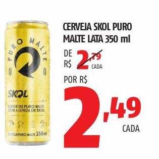 Oferta de Cerveja Skol 350ml por R$2,49