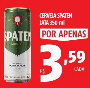 Oferta de Cerveja Spaten 350ml por R$3,59