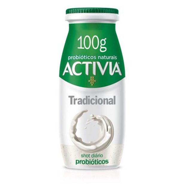 Oferta de Activia Shot Probióticos Tradicional 100G por R$1,99 em GoodBom